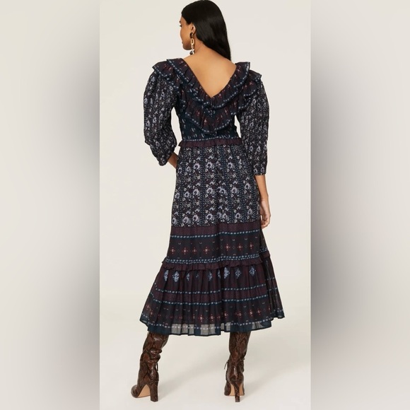 GUC Sea New York- Nadine Border Maxi Dress. Size 12 - Picture 3 of 13